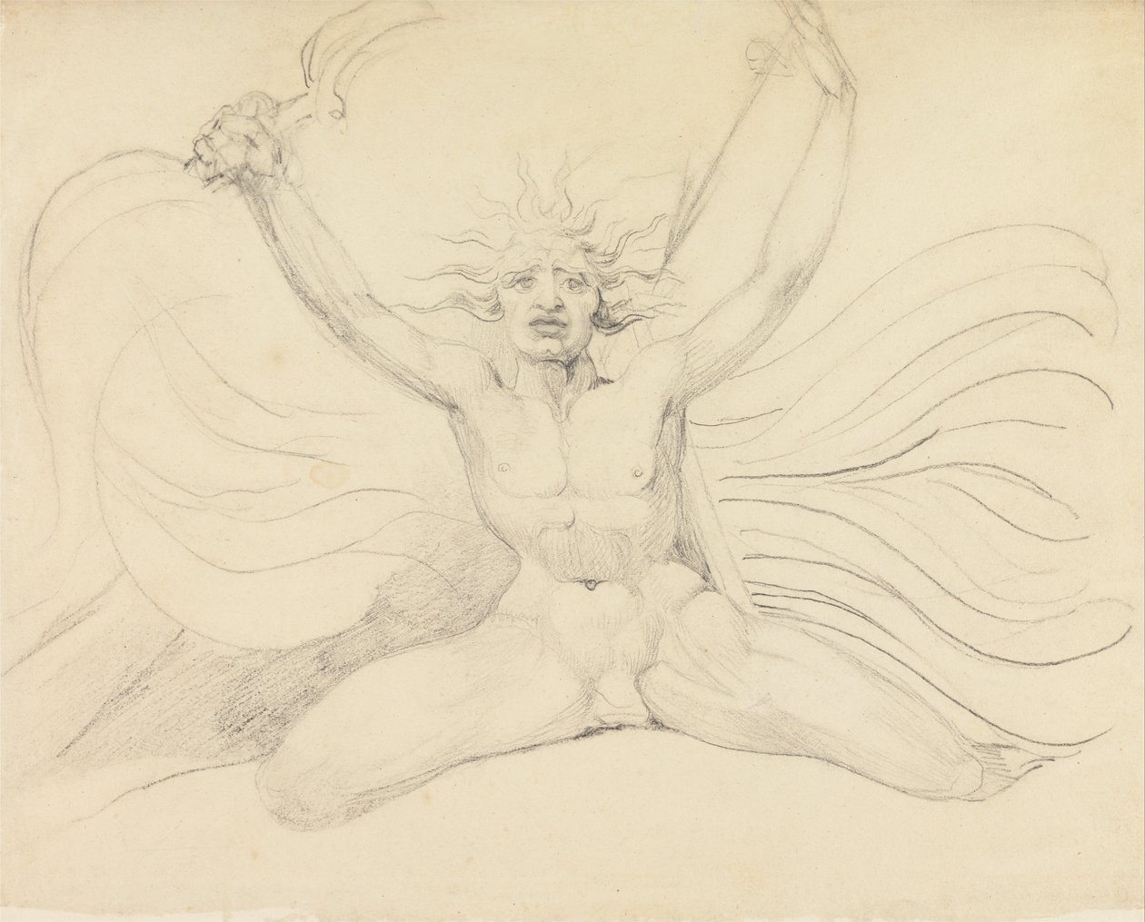 Albion Obligando a los Cuatro Zoas a Sus Tareas Propias de William Blake