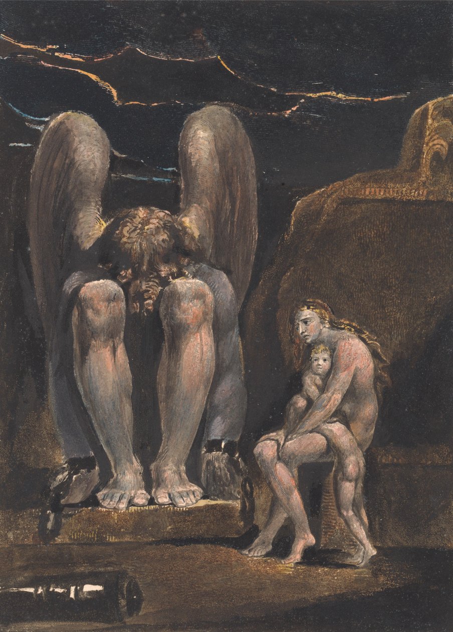 El ángel de Albion; Frontispicio (Lámina 1) de William Blake