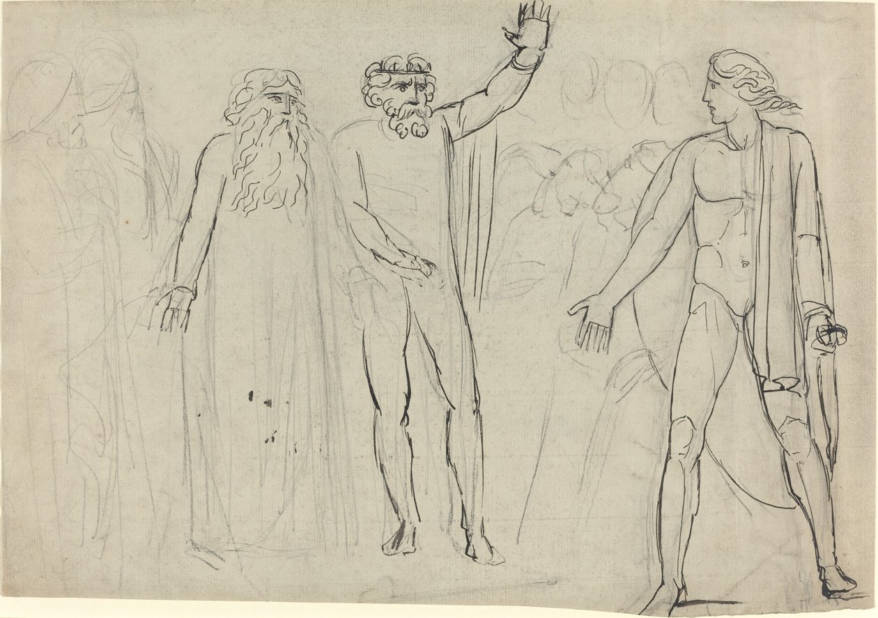 "Y Saúl Dijo a David, Ve, y el Señor Sea Contigo" [recto] de William Blake
