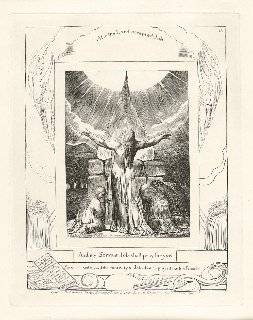 Y mi siervo Job orará por ustedes, 1825 de William Blake