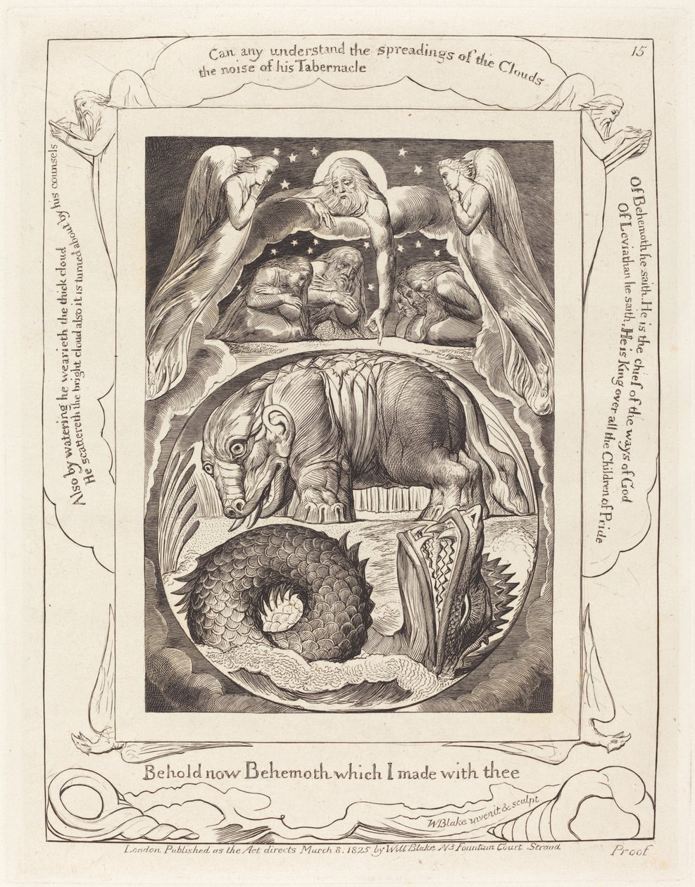Behemoth y Leviatán de William Blake