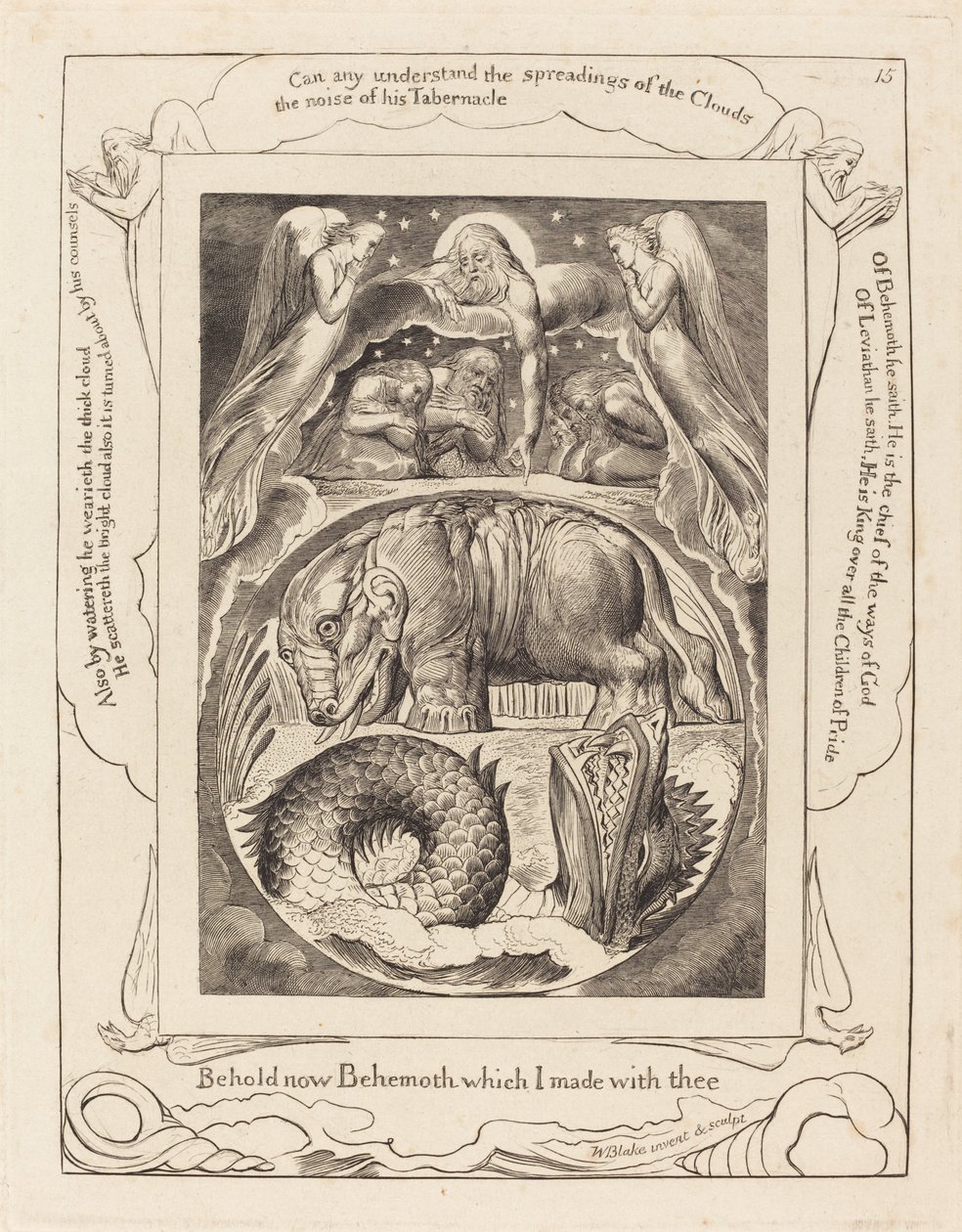 Behemoth y Leviatán de William Blake