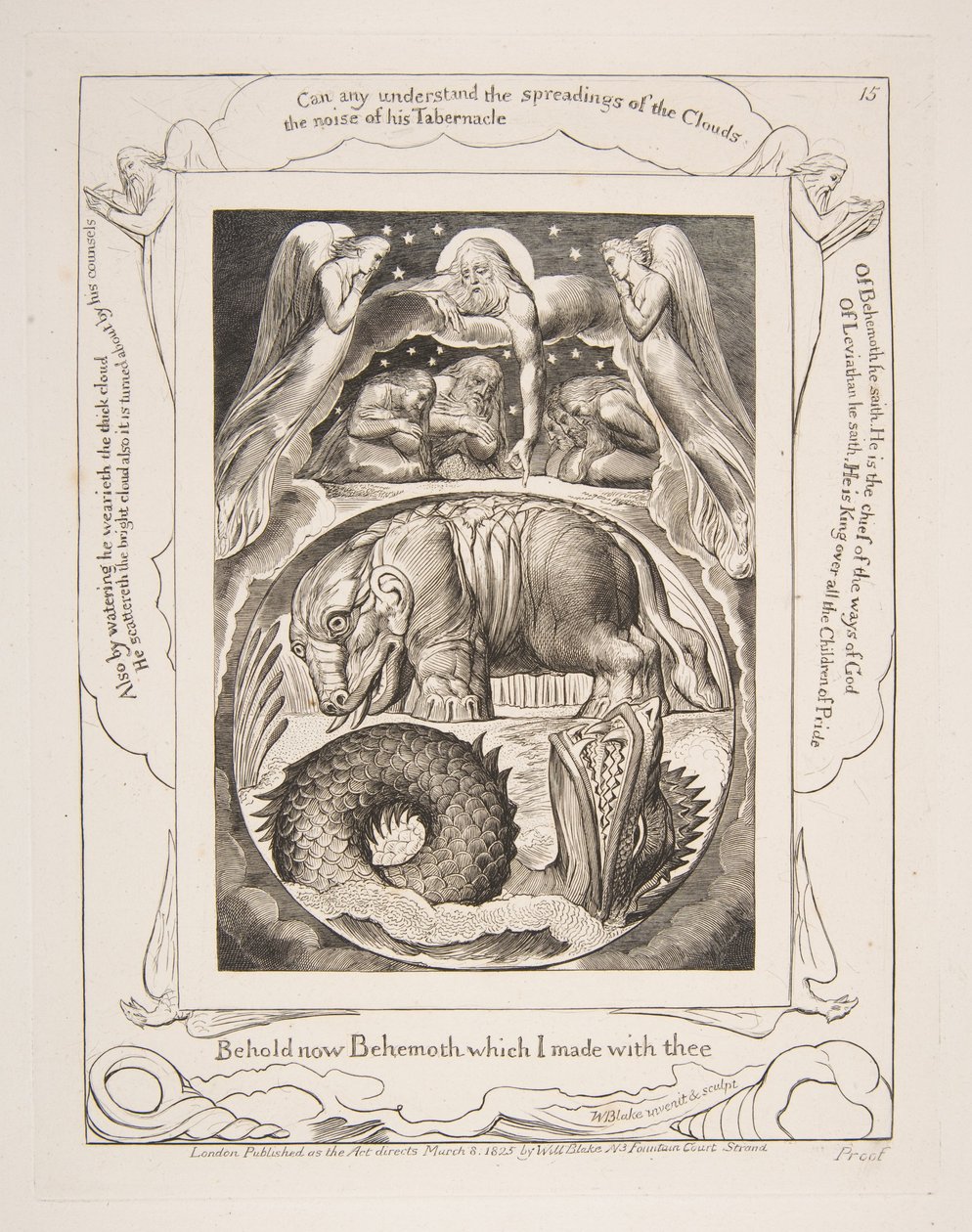 Behemoth y Leviatán, de Ilustraciones del Libro de Job de William Blake