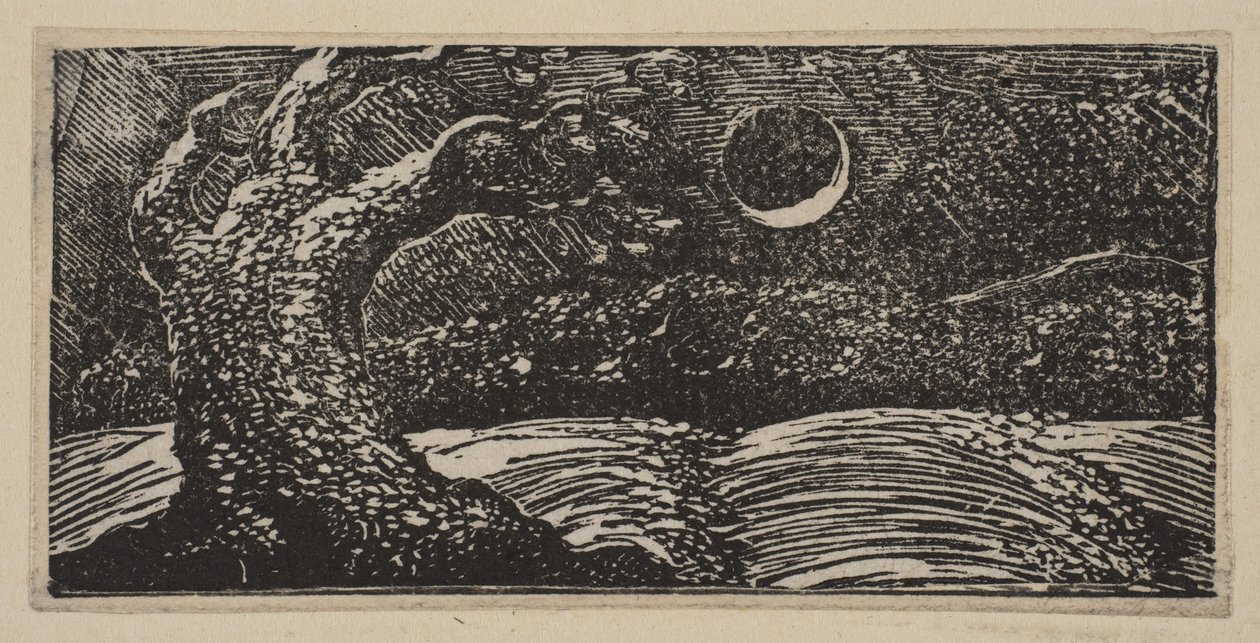 Árboles Destrozados y Cultivos Aplastados, de las Pastorales de Virgilio de Thornton de William Blake