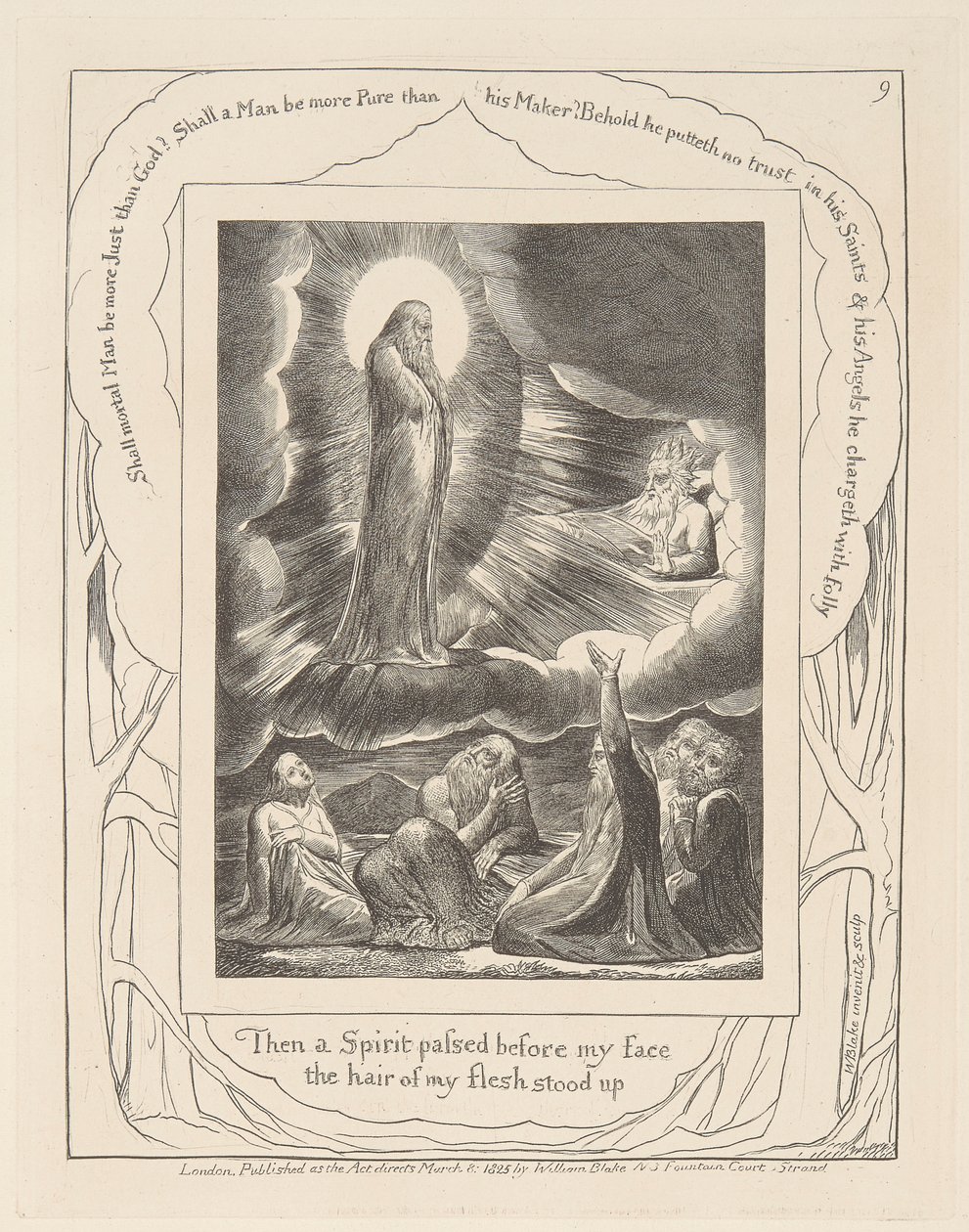 Libro de Job, Lámina 9, La visión de Elifaz de William Blake