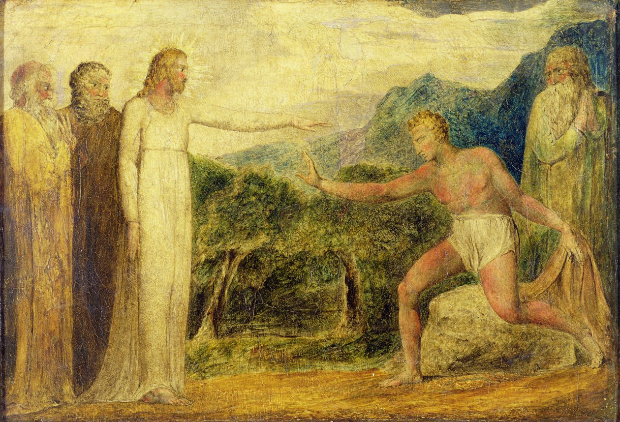 Cristo dando vista a Bartimeo de William Blake