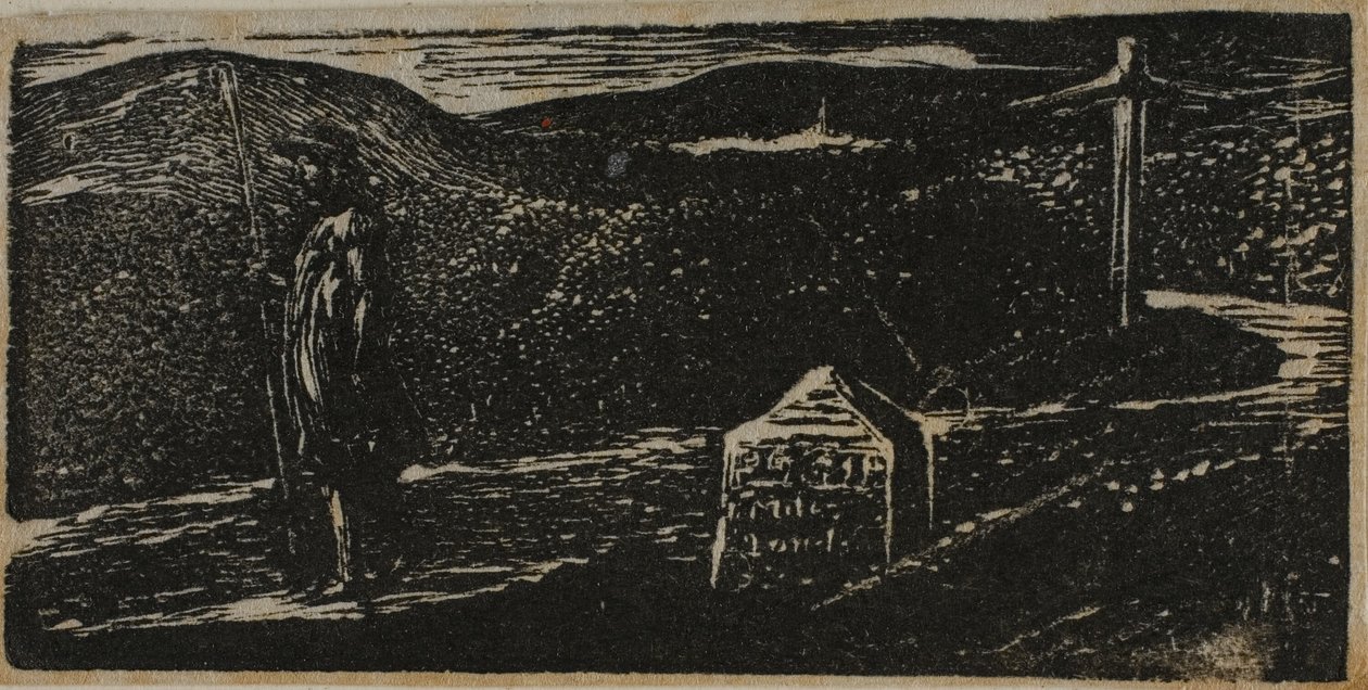 El viaje de Colinet: Hito marcado LXII Millas a Londres, de Las Pastorales de Virgilio de William Blake