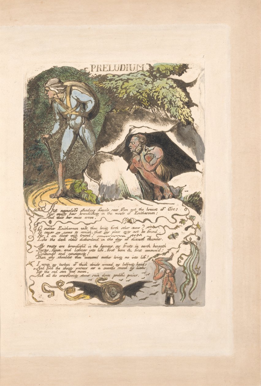 Europa. Una Profecía, Lámina 3, Preludio de William Blake