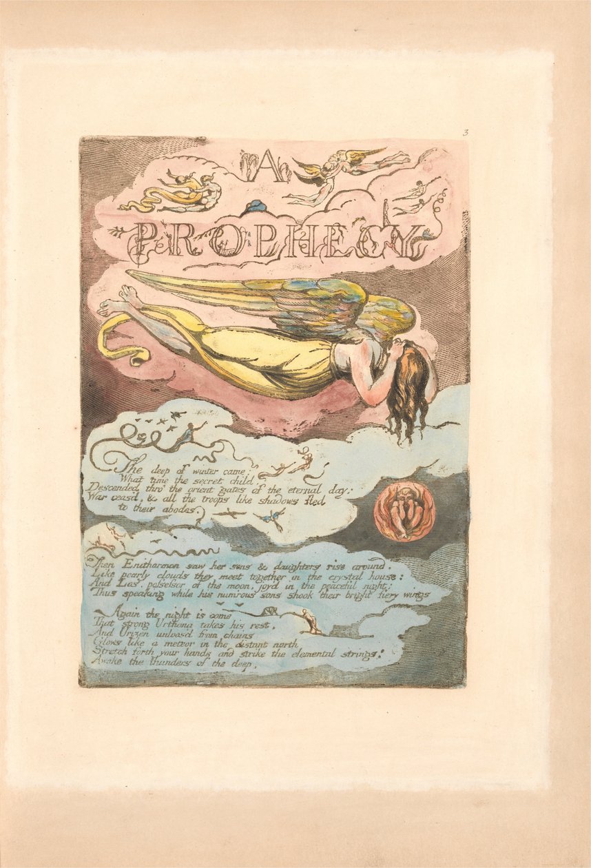 Europa. Una Profecía, Lámina 5, Una - Profecía - El profundo invierno llegó . . . .  (Bentley 6) de William Blake