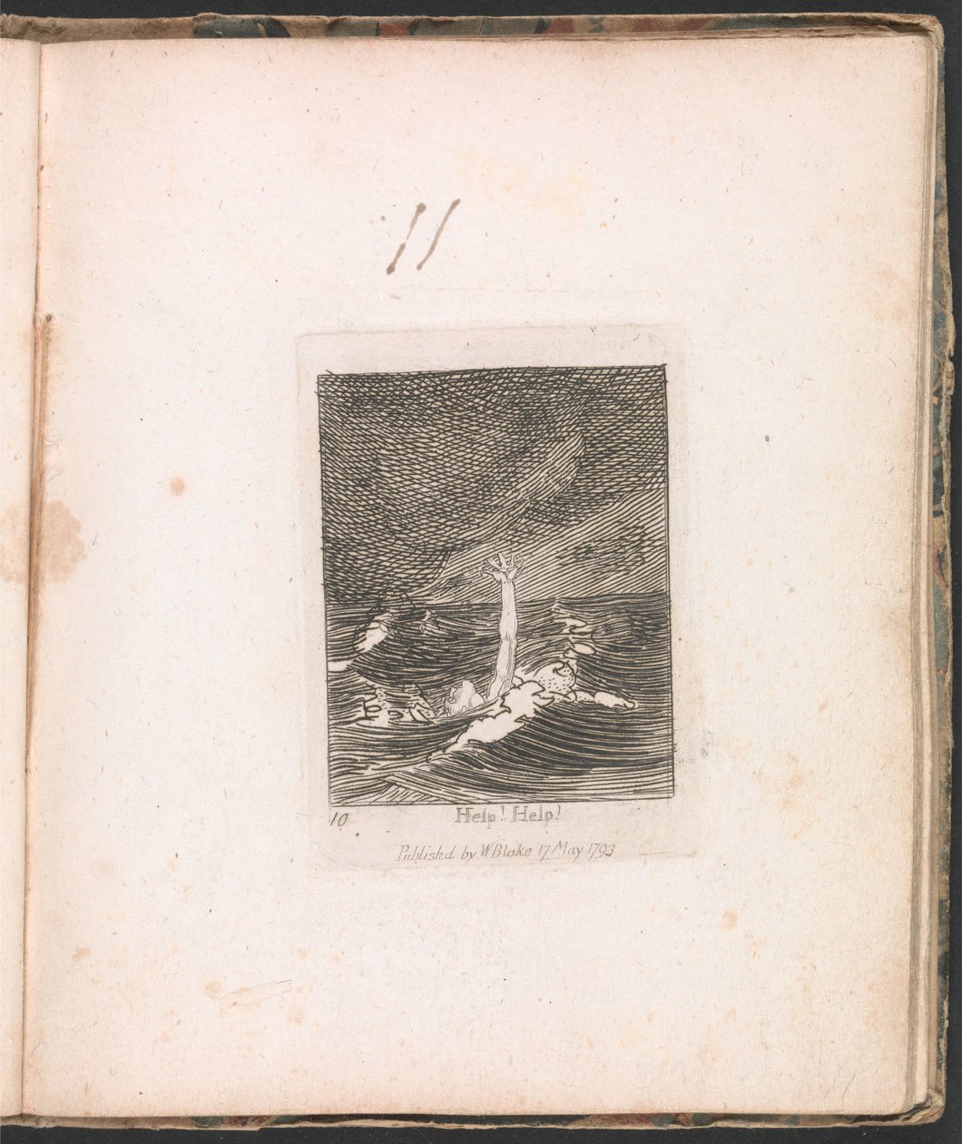 Para Niños. Las Puertas del Paraíso, Placa 12, ¡Ayuda! ¡Ayuda! de William Blake