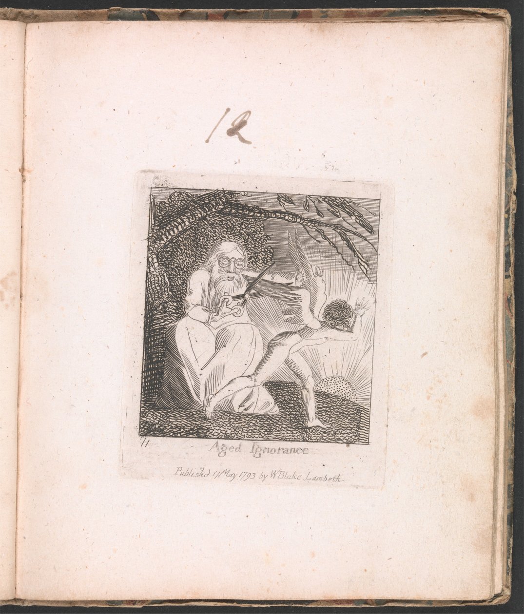 Para Niños. Las Puertas del Paraíso, Placa 13, Ignorancia Envejecida de William Blake