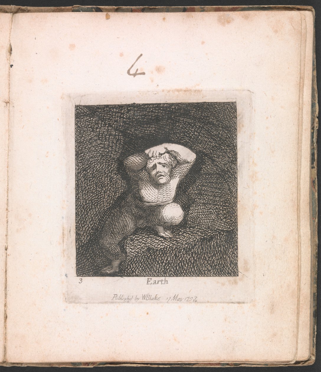 Para niños. Las Puertas del Paraíso, Lámina 5, "Tierra" de William Blake