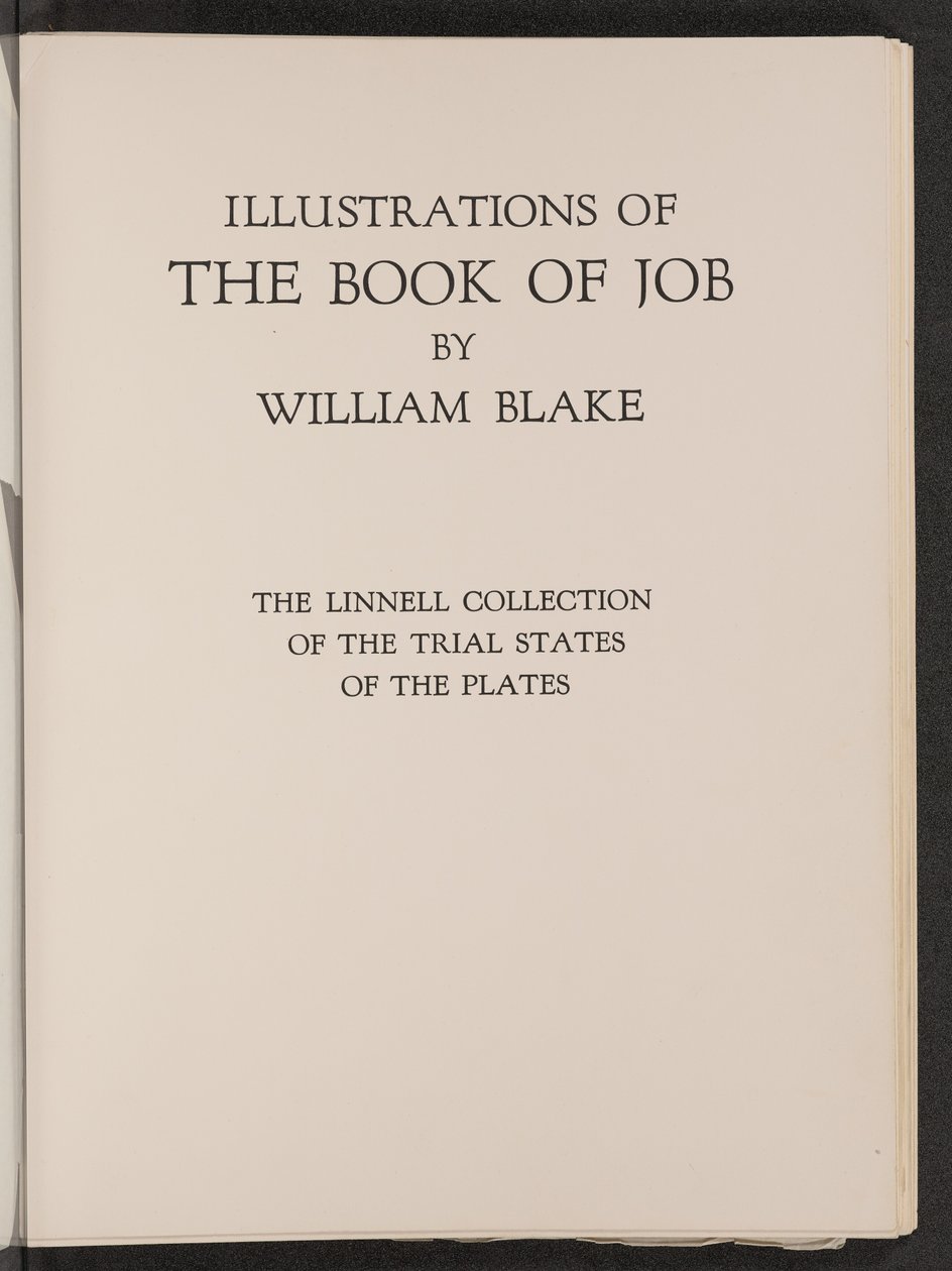 Ilustraciones del Libro de Job: La Colección Linnell de Estados de Prueba de las Placas de William Blake