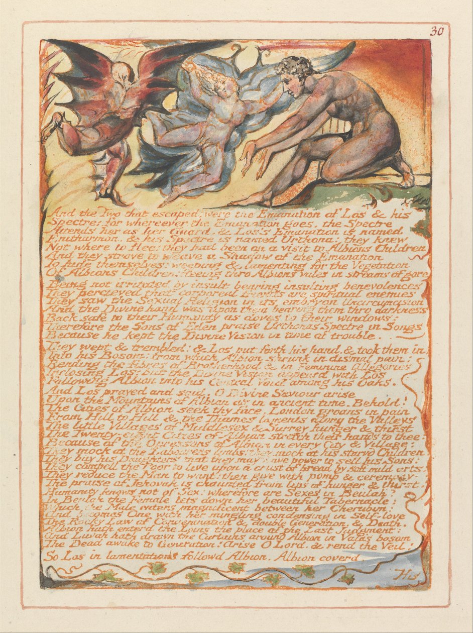 Jerusalén, Placa 30, Y los dos que escaparon... de William Blake
