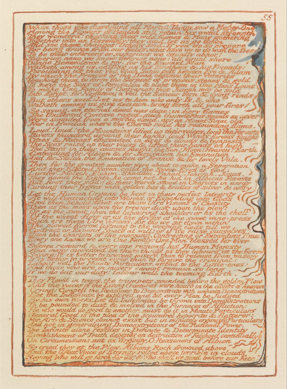 Jerusalén, Placa 55, Cuando aquellos que desprecian de William Blake