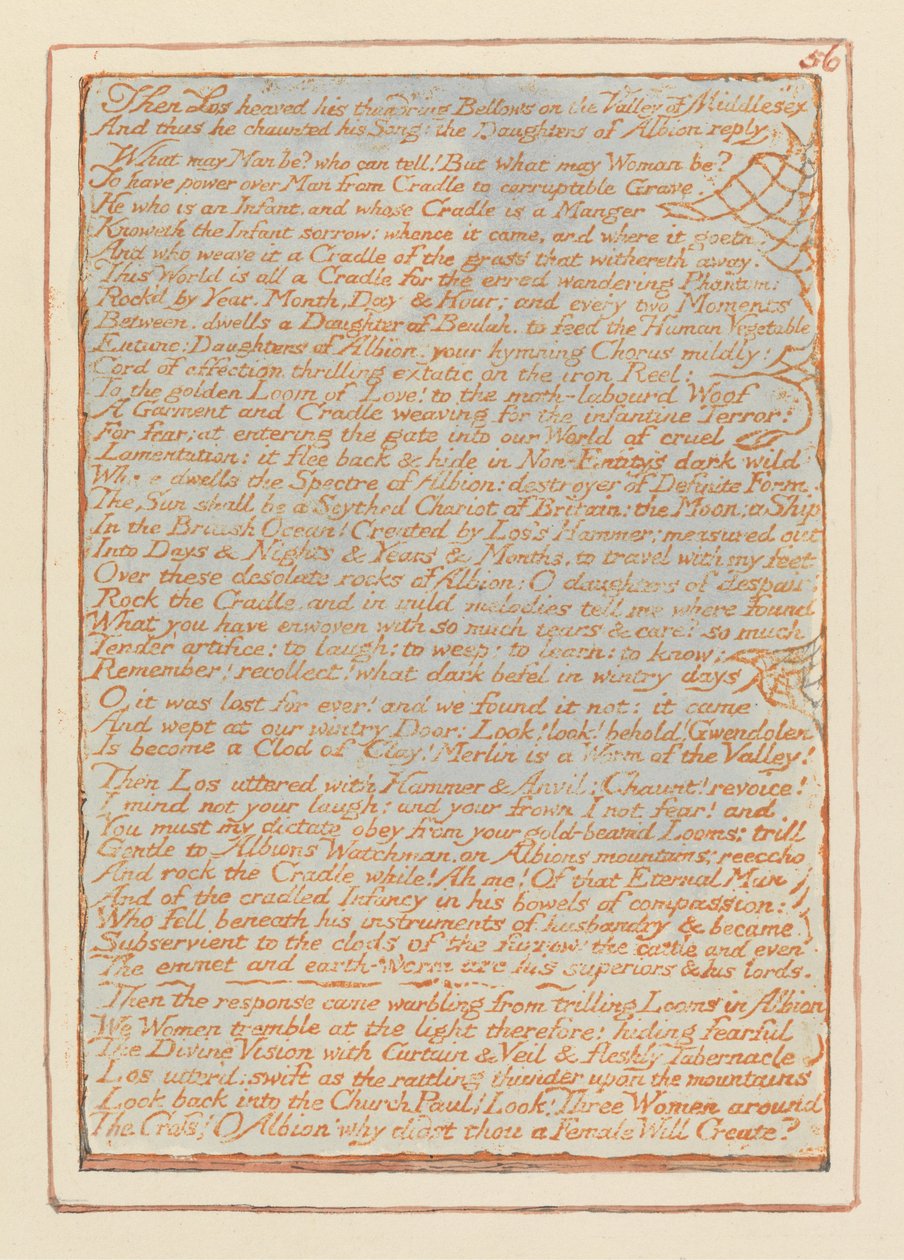 Jerusalén, lámina 56, Entonces Los levantó... de William Blake