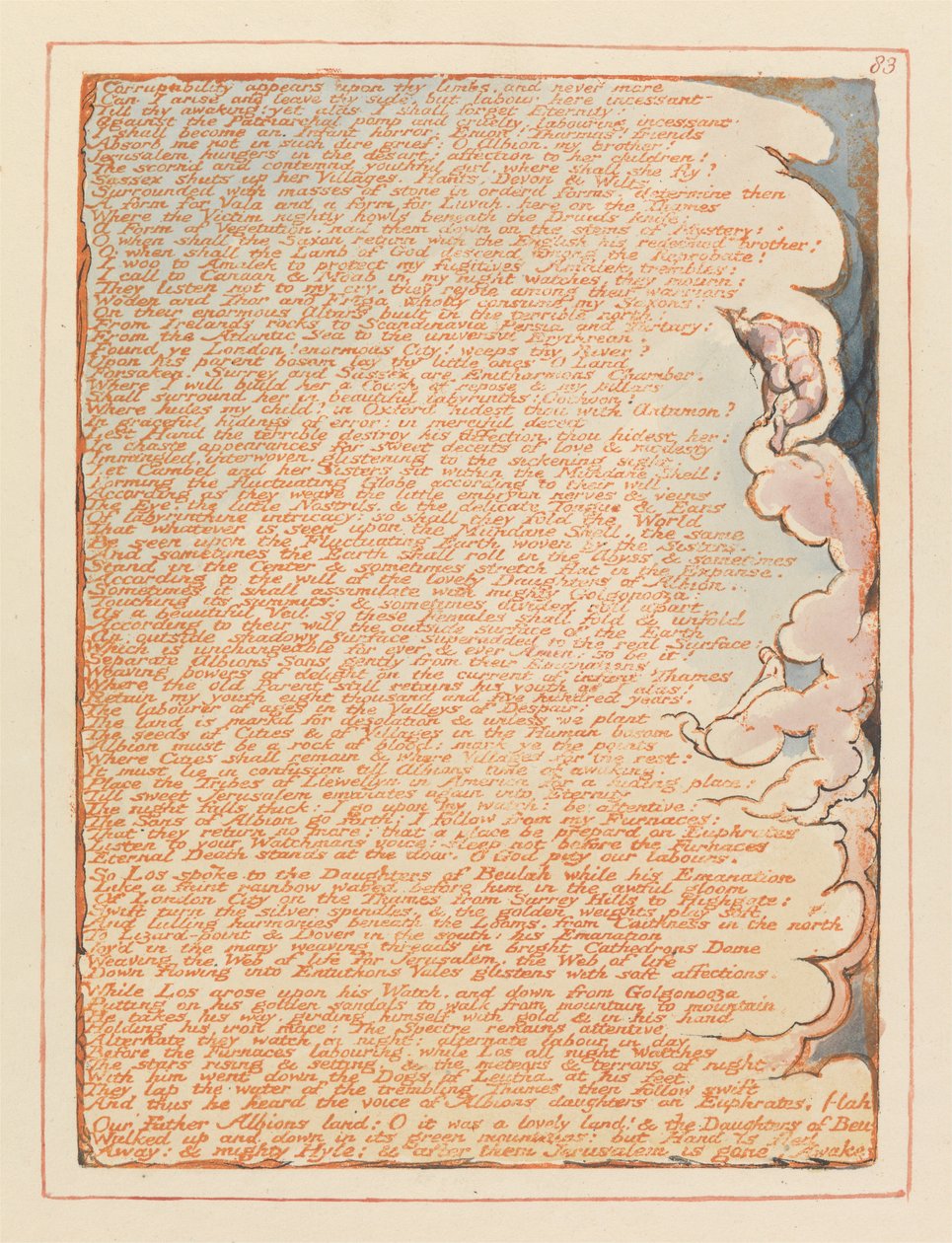 Jerusalén, Lámina 83, La corruptibilidad aparece sobre tus miembros.... de William Blake