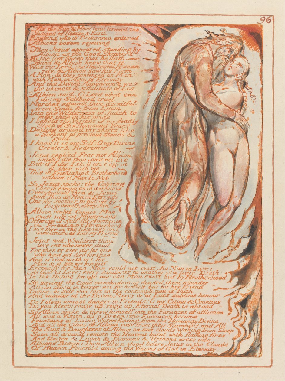 Jerusalén, Placa 96, Como el Sol y la Luna avanzan de William Blake