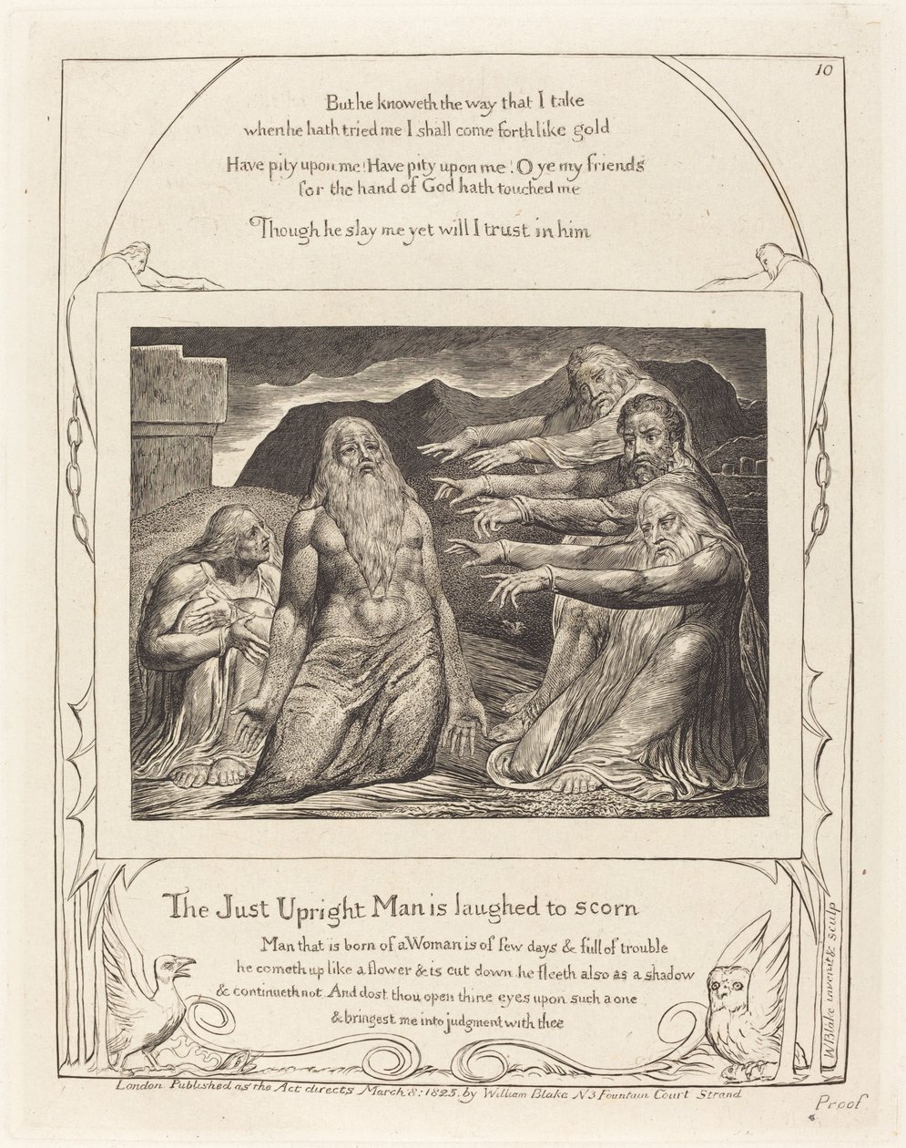 Job reprendido por sus amigos de William Blake