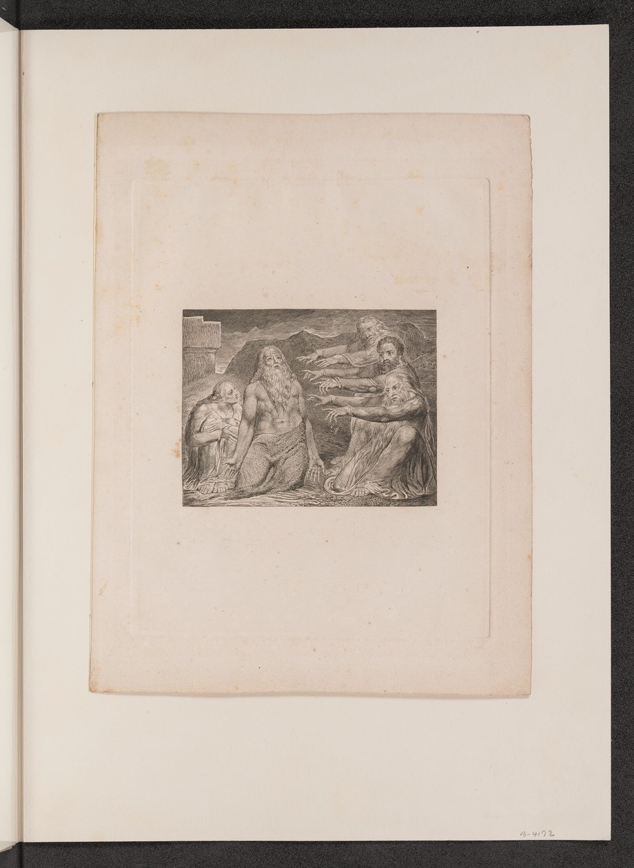Job Reprendido por Sus Amigos, 1825 de William Blake