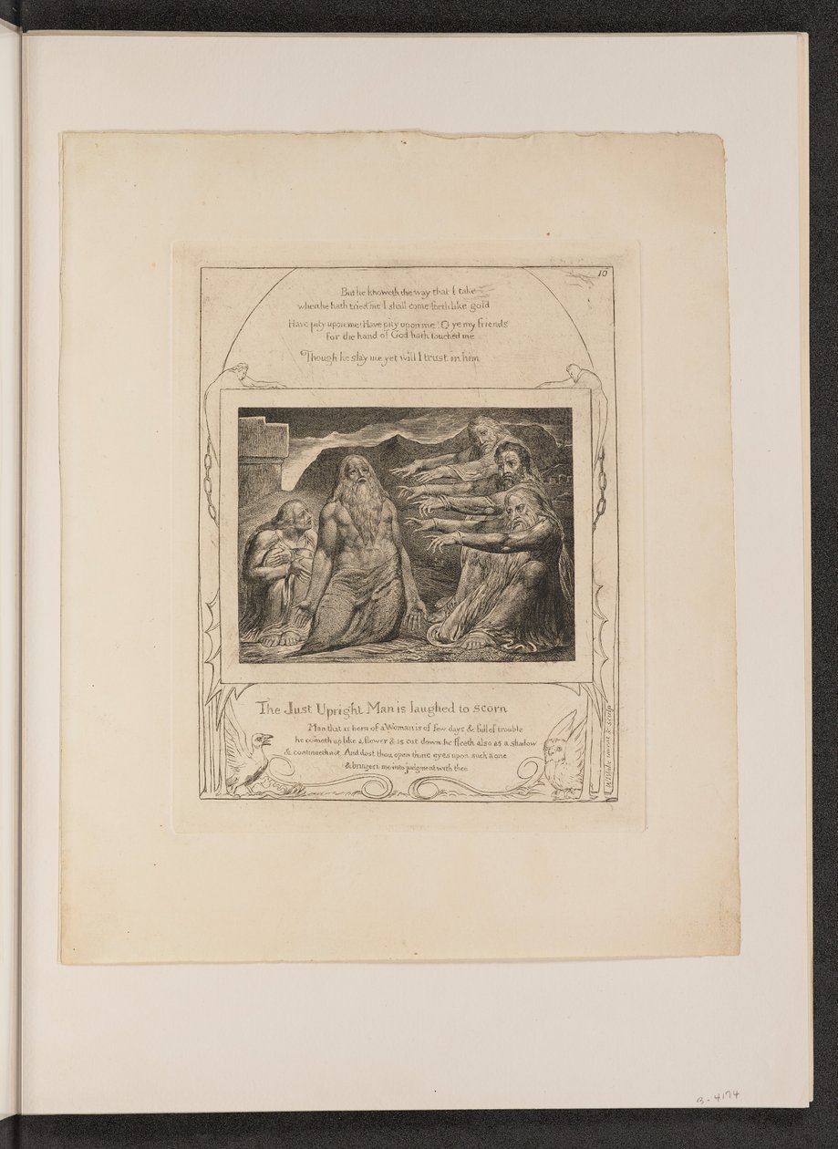 Job Reprendido por Sus Amigos, 1825 de William Blake