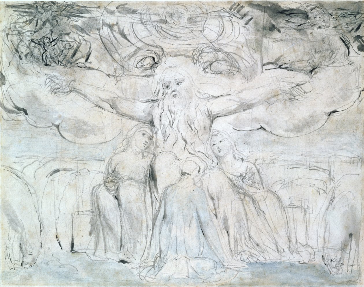 Job y sus hijas de William Blake