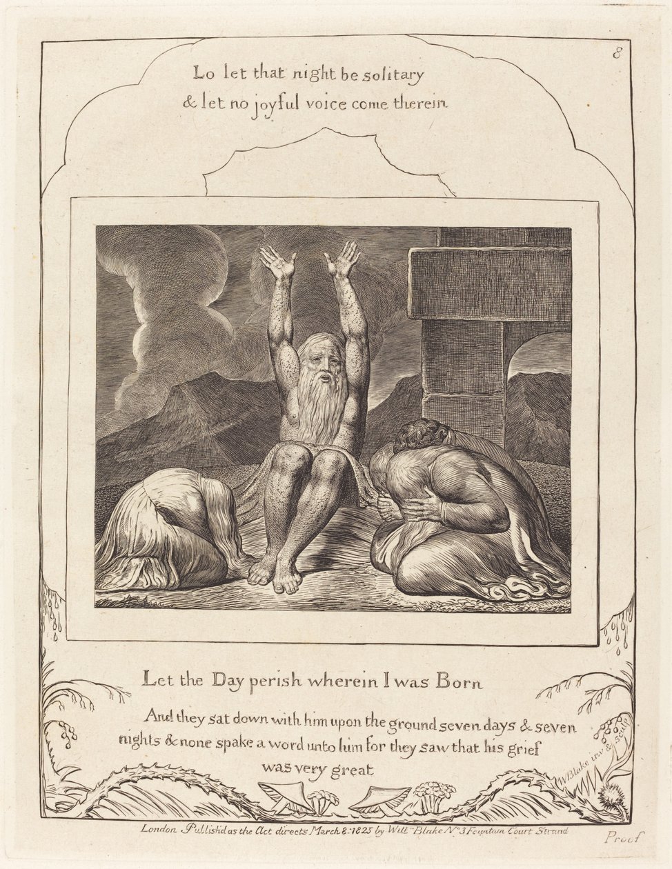 La Desesperación de Job, 1825 de William Blake