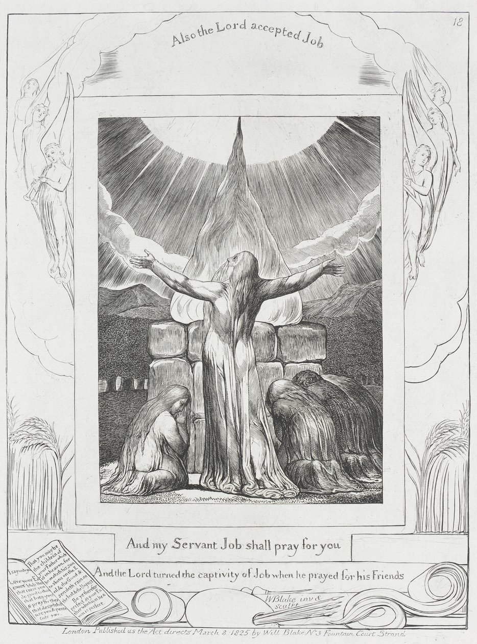 La oración de Job fue escuchada de William Blake