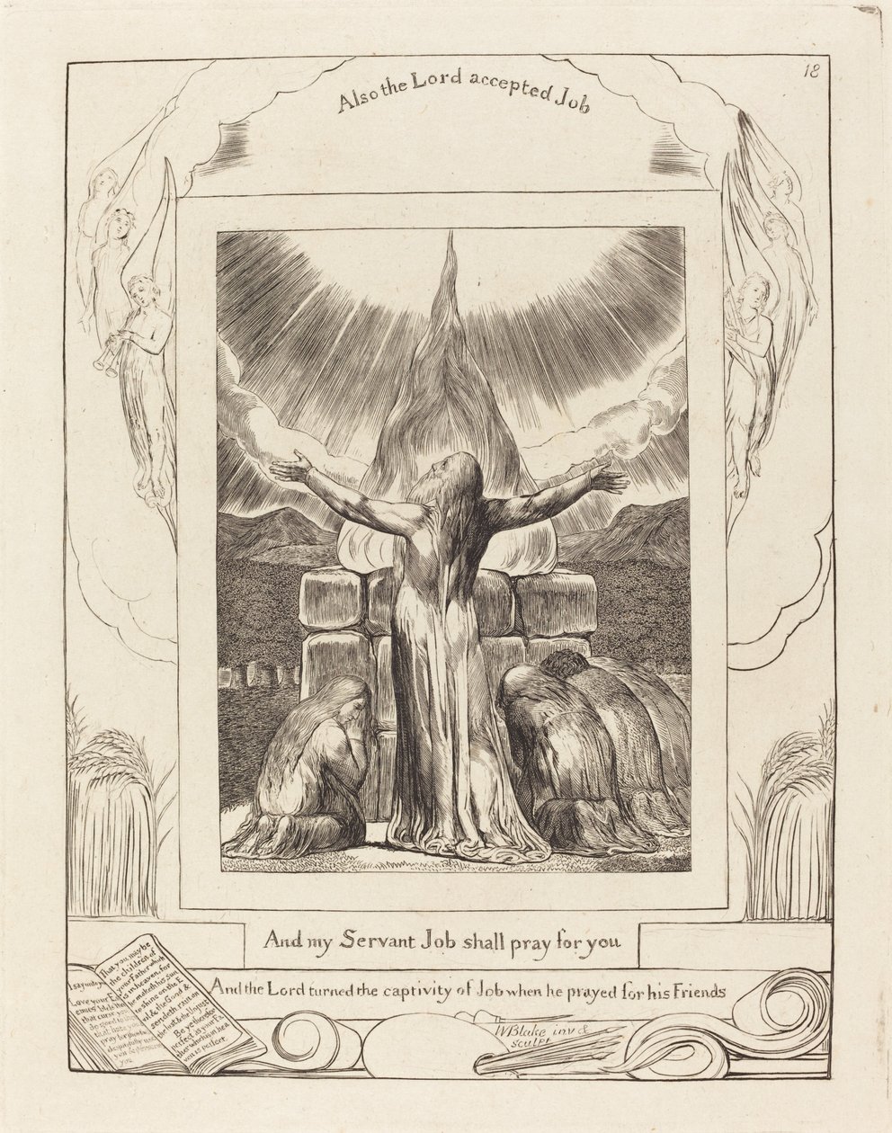 El sacrificio de Job de William Blake