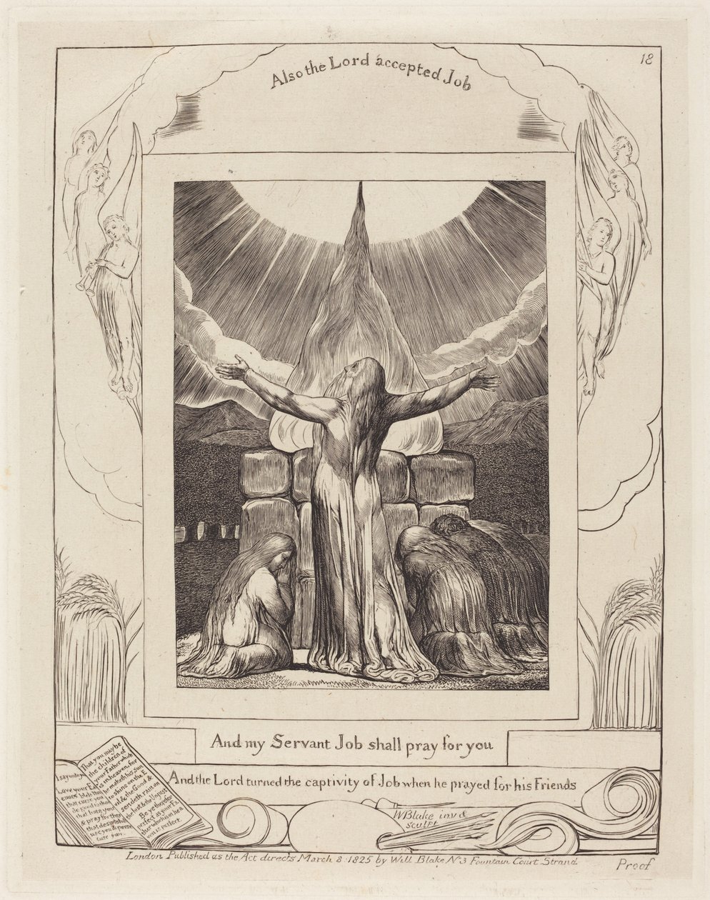 El sacrificio de Job de William Blake