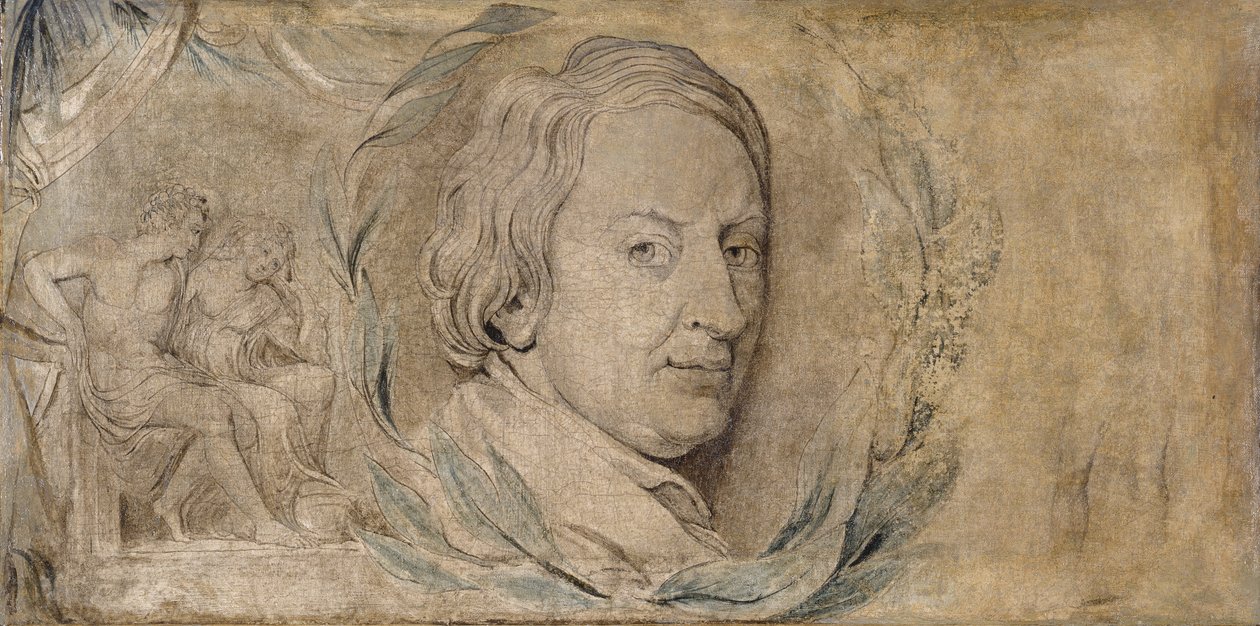 John Dryden, c.1800 (temple sobre lienzo) de William Blake