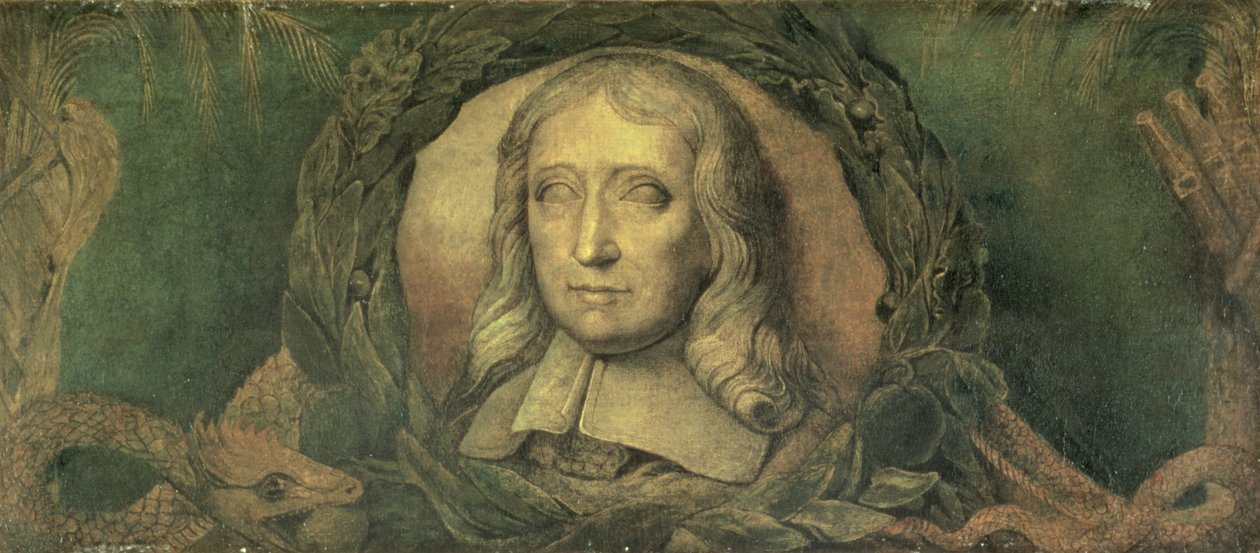 John Milton, c.1800-03 (temple sobre lienzo) de William Blake