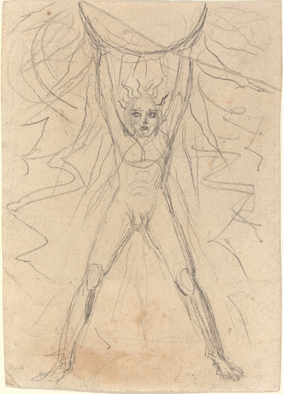 Los sosteniendo el sol [recto] de William Blake