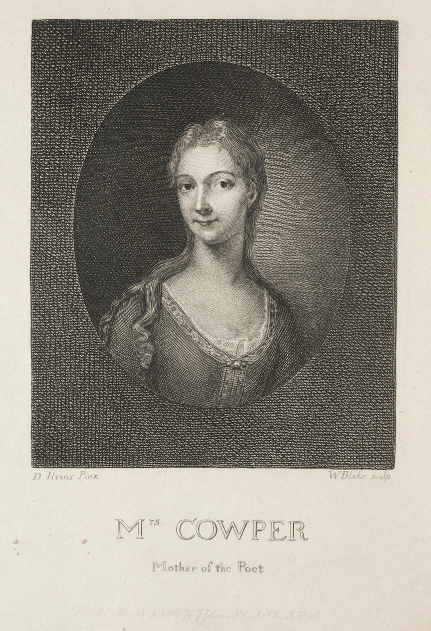 Mrs. Cowper, Madre del Poeta de William Blake
