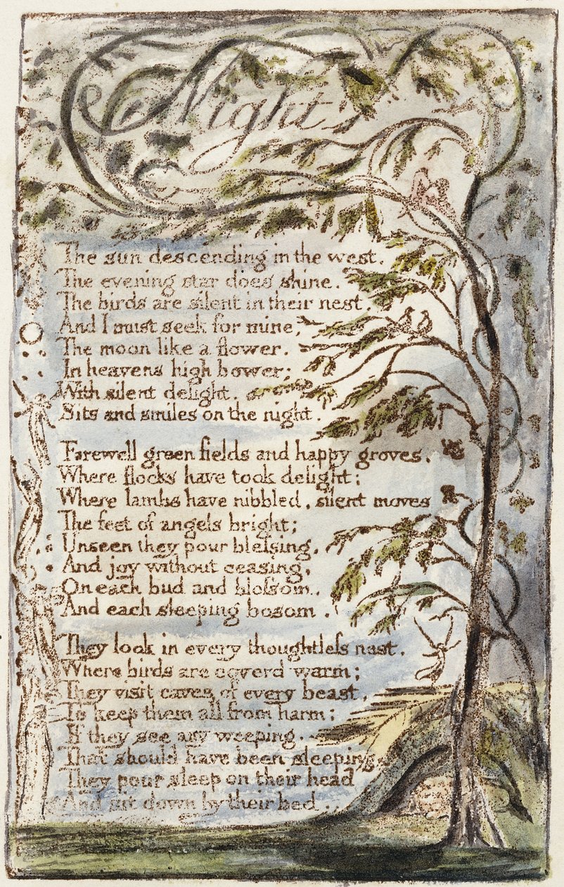 Noche, 1789 de William Blake