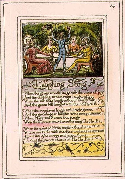 Canción de risa: lámina 14 de Canciones de Inocencia y de Experiencia (copia R) c.1802-08 de William Blake