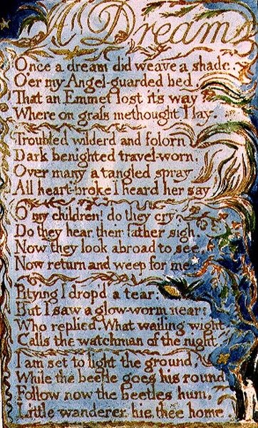Un Sueño: lámina 26 de Canciones de Inocencia y de Experiencia (copia AA) c.1815-26 de William Blake