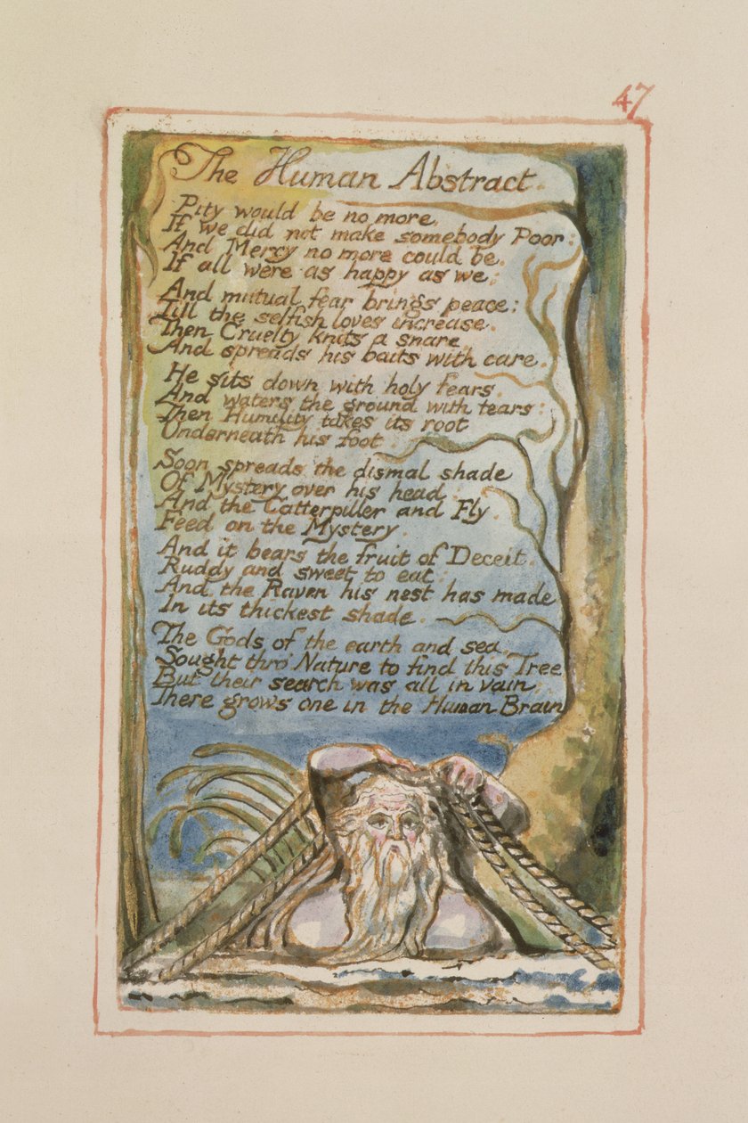 P.125-1950.pt47 El abstracto humano: lámina 47 de Canciones de Inocencia y de Experiencia (copia AA) c.1815-26 de William Blake