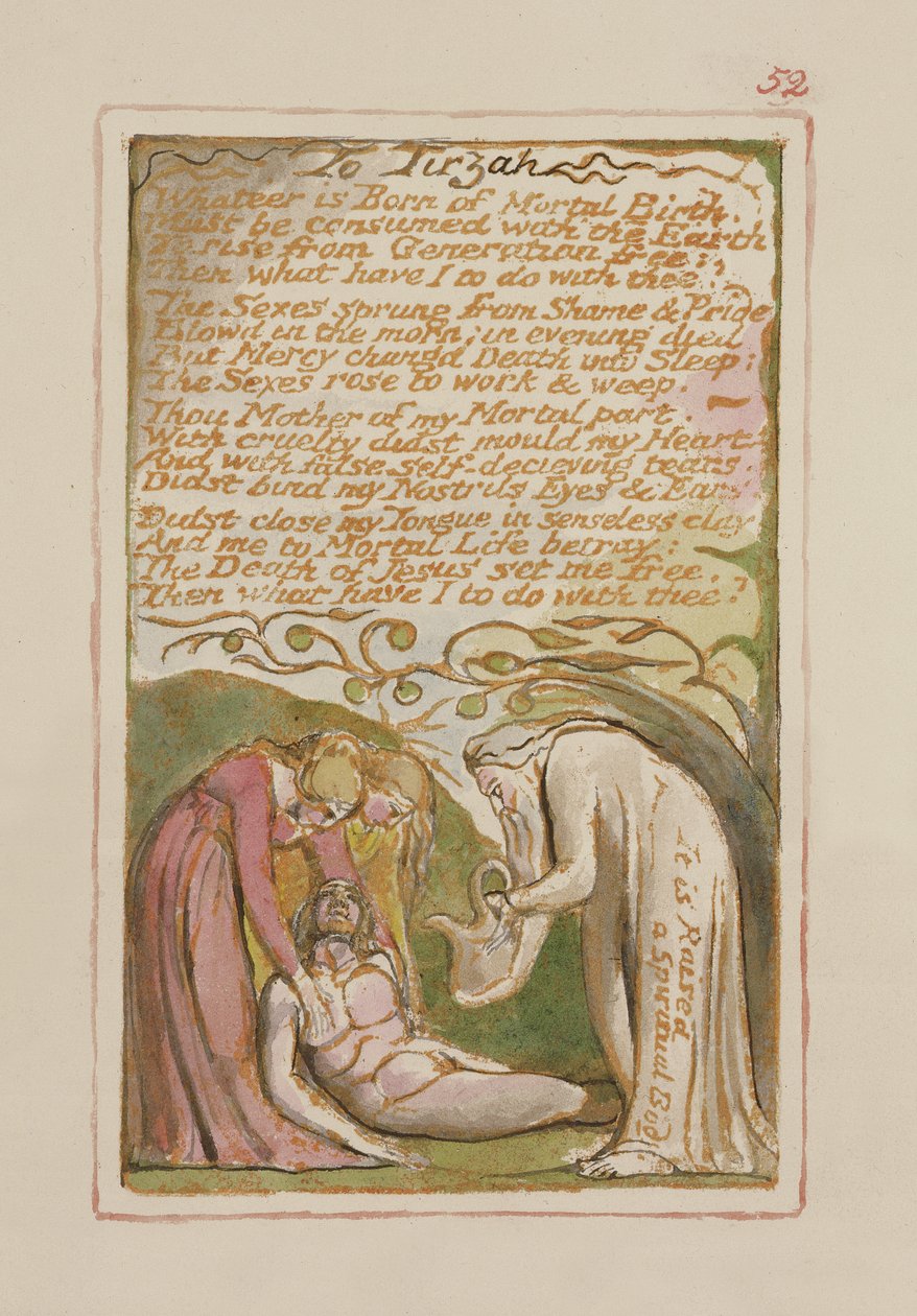 P.125-1950.pt52 A Tirzah: lámina 52 de Canciones de Inocencia y de Experiencia (copia AA) c.1815-26 de William Blake