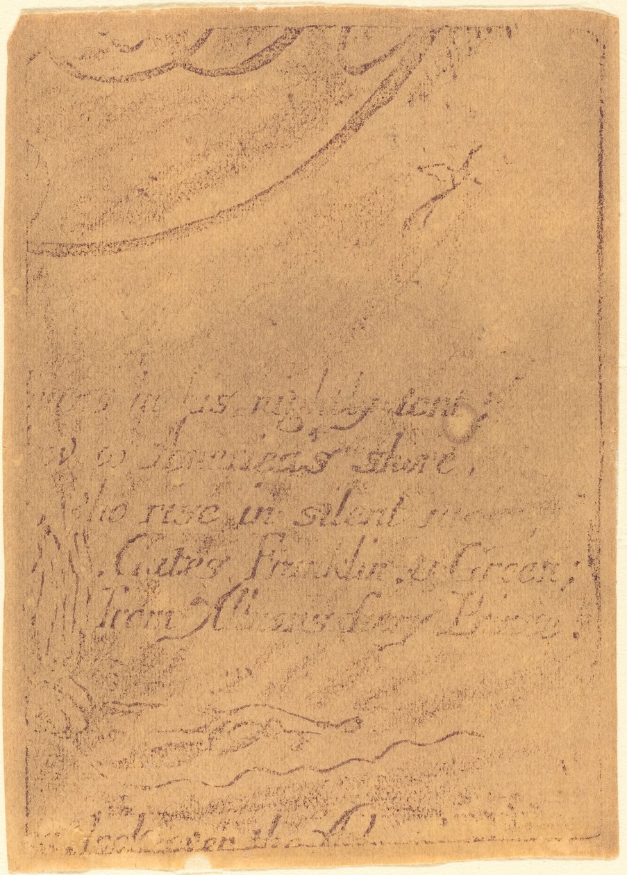 Reimpresión de fragmento de placa cancelada para "Una Profecía" de William Blake