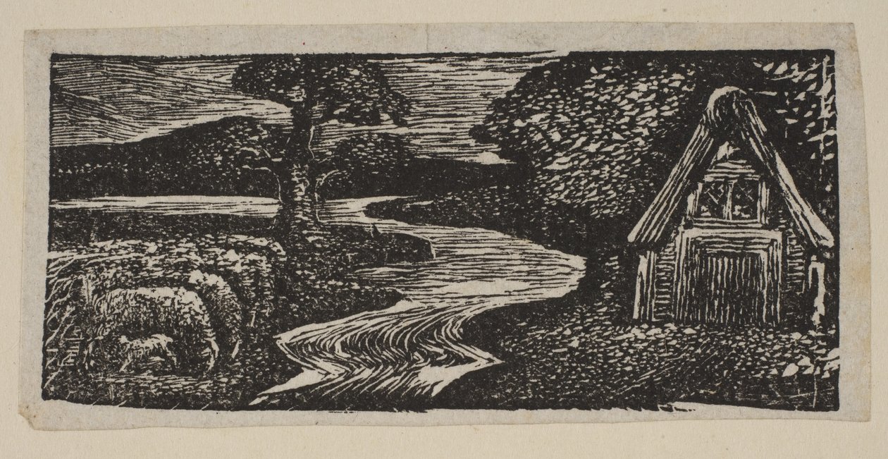 La inundación plateada de Sabrina, de las Pastorales de Virgilio de Thornton, 1821 de William Blake