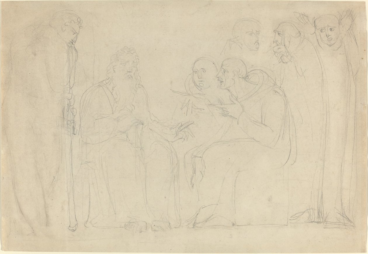 San Agustín convirtiendo al rey Ethelberto de Kent de William Blake