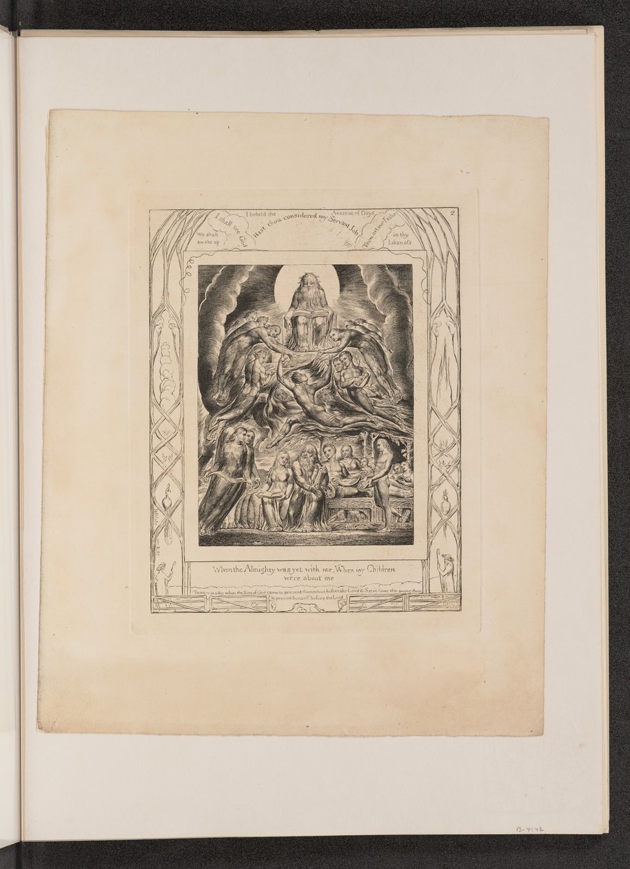 Satanás ante el trono de Dios de William Blake