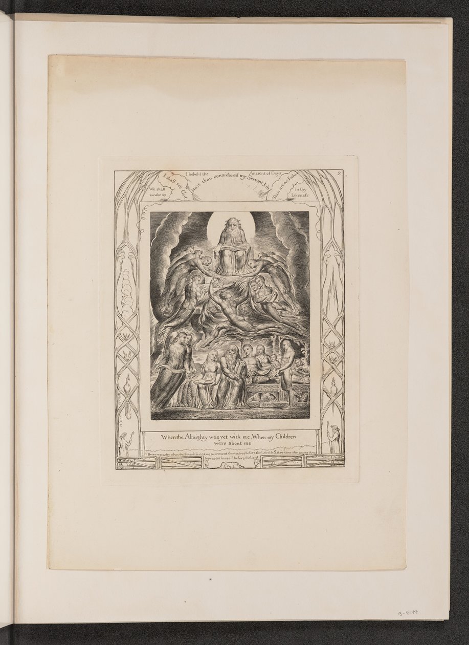 Satanás ante el trono de Dios de William Blake