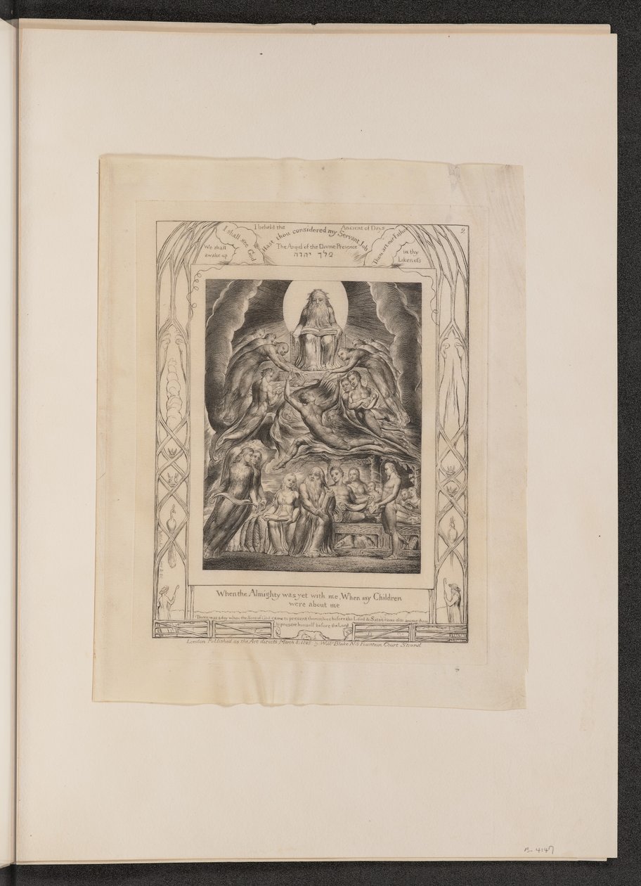 Satanás ante el trono de Dios de William Blake