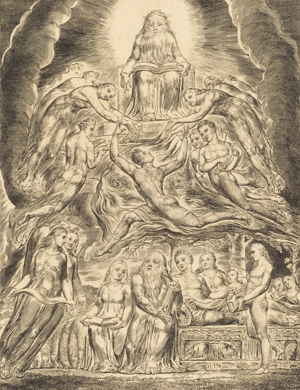 Satanás ante el Trono de Dios de William Blake
