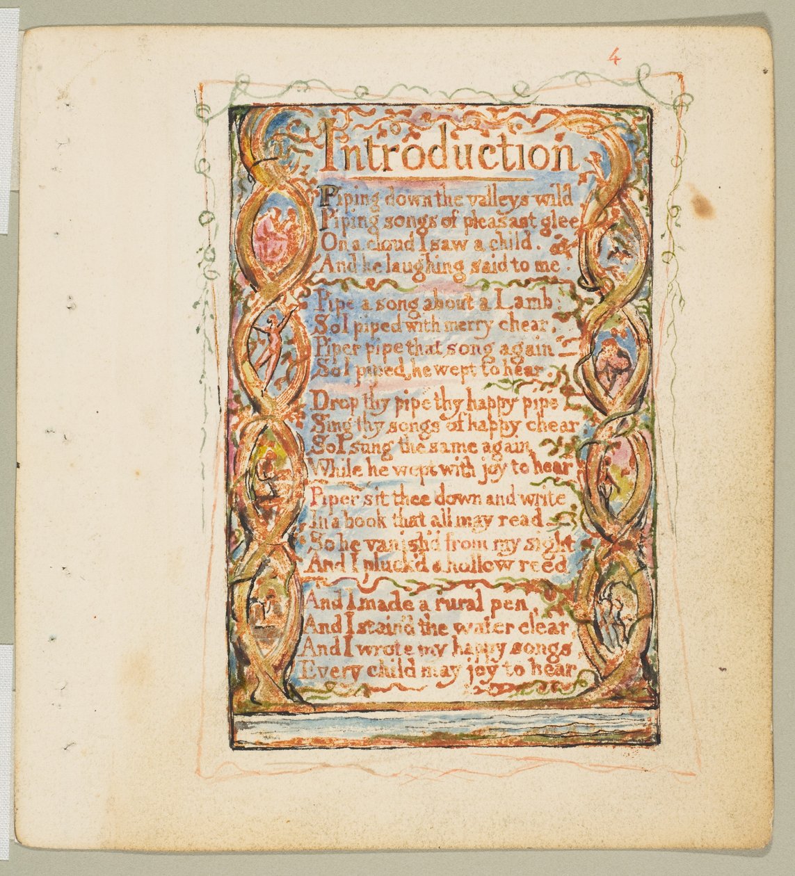 Canciones de Inocencia: Introducción, ca. 1825 de William Blake