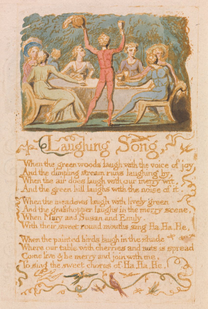 Canciones de Inocencia, Lámina 28, Canción de Risa (Bentley 15) de William Blake
