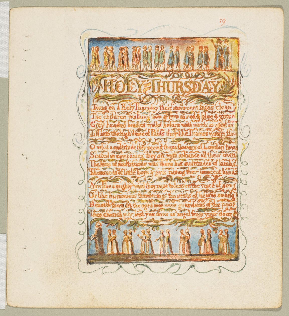 Canciones de Inocencia y de Experiencia: Jueves Santo, ca. 1815 de William Blake