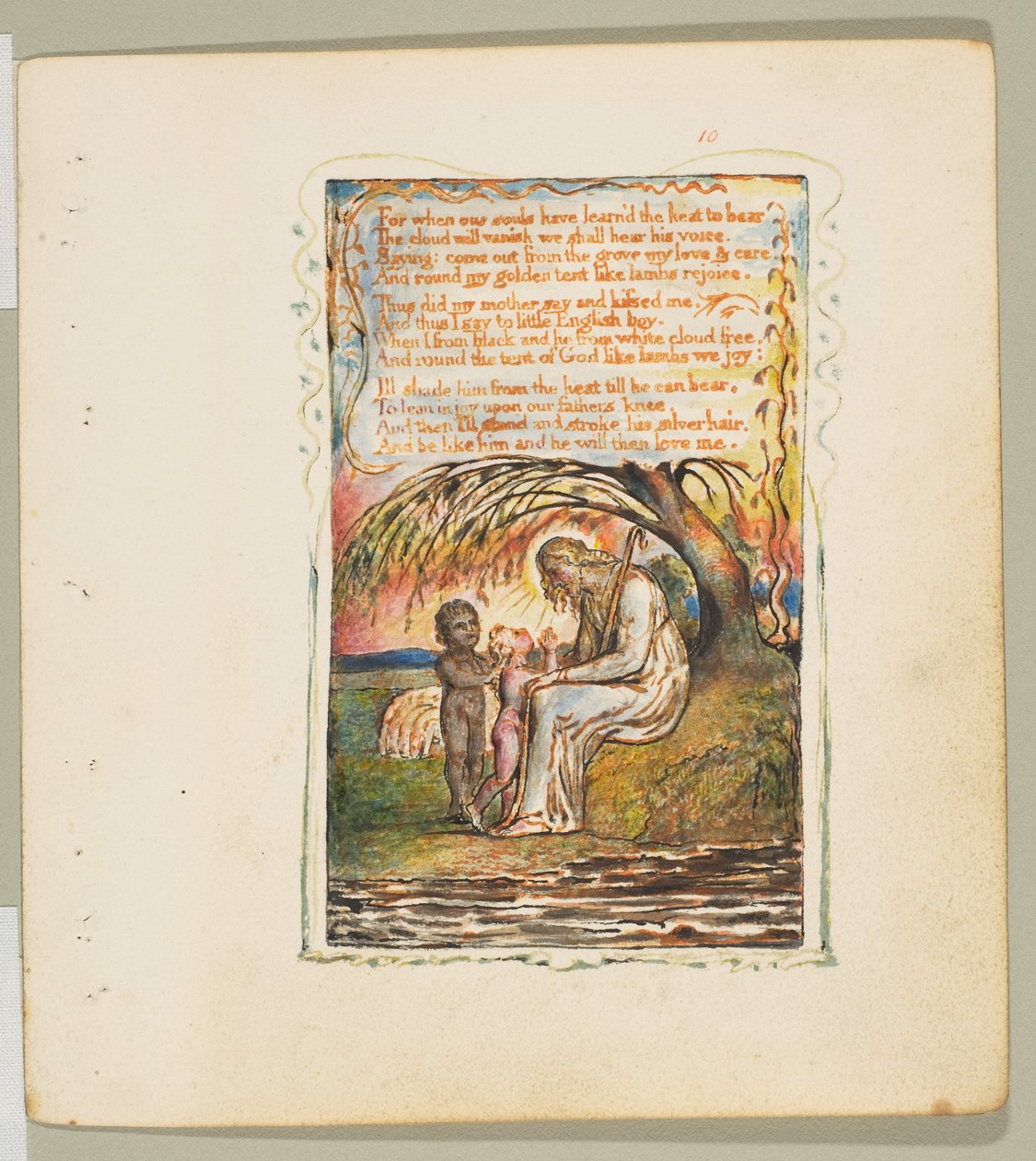 Canciones de inocencia y de experiencia: El pequeño niño negro, segunda lámina, ca. 1825 de William Blake